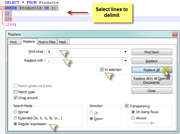 Delimiting the end of lines via regex
