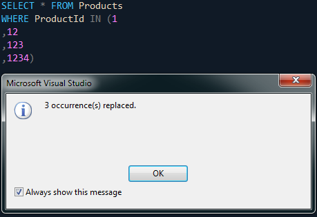 Result of delimiting the beginning of lines via regex